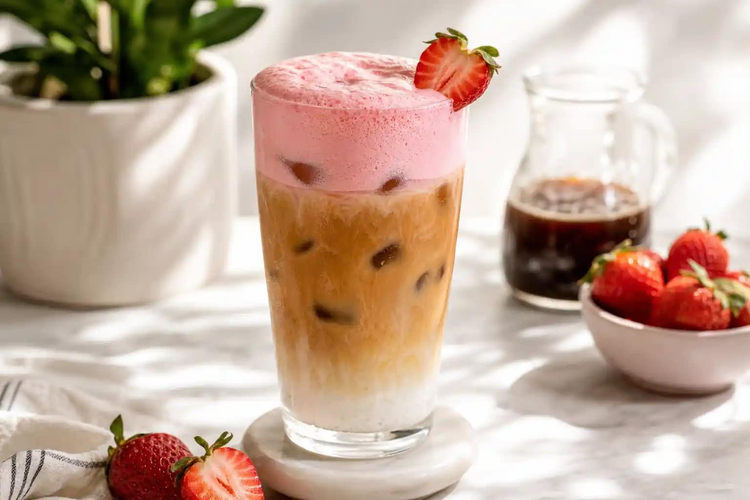 Easy Delicious Fresh strawberry cold foam