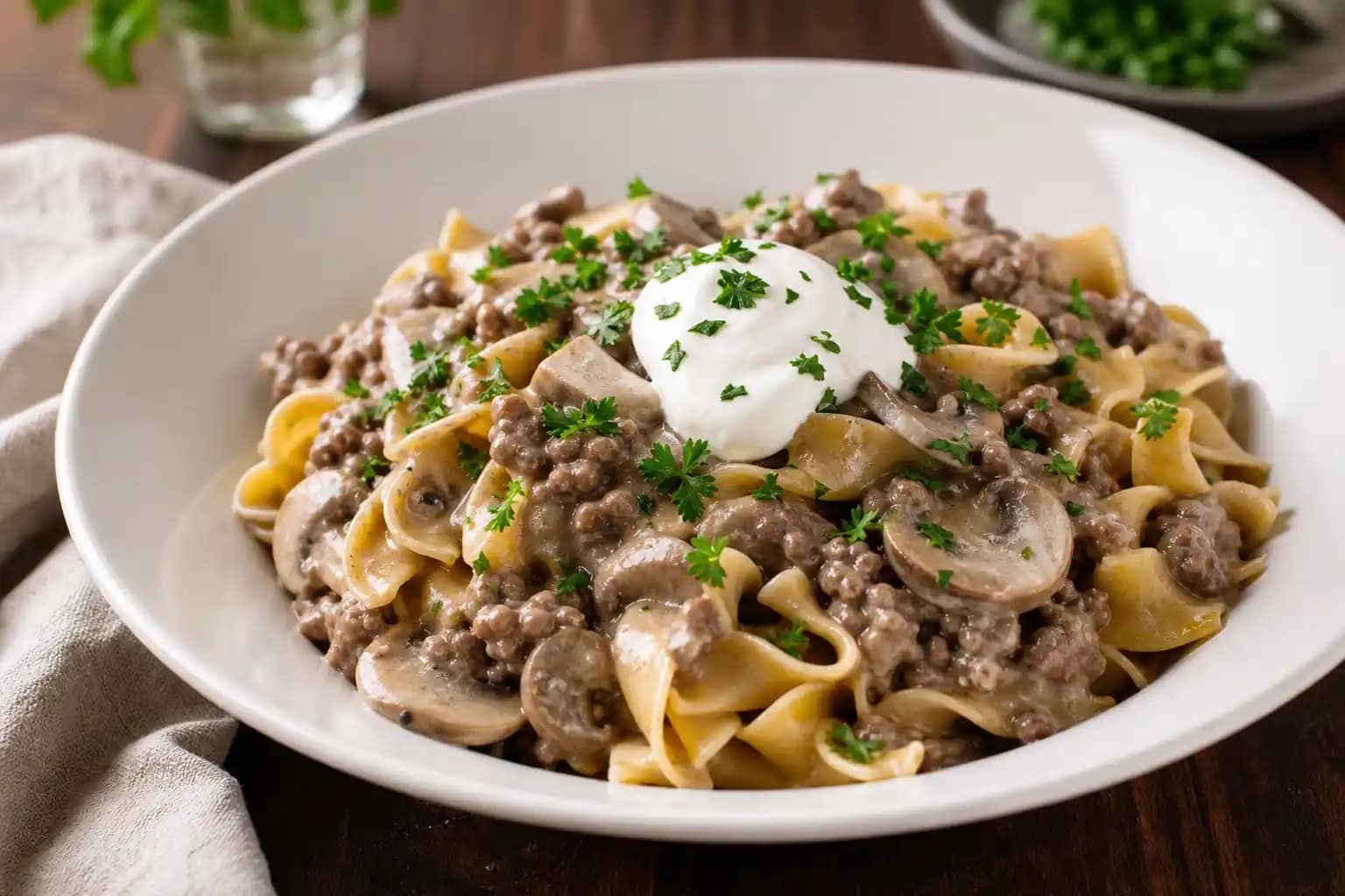 Gourmet Traditional Ground Beef Stroganoff
